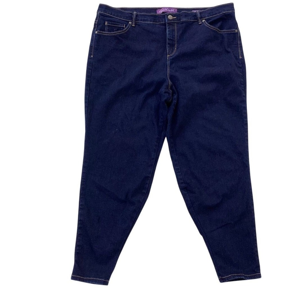 Gloria Vanderbilt Women's Plus Size 18 W Curvy Skinny Jeans Dark‎ Blue